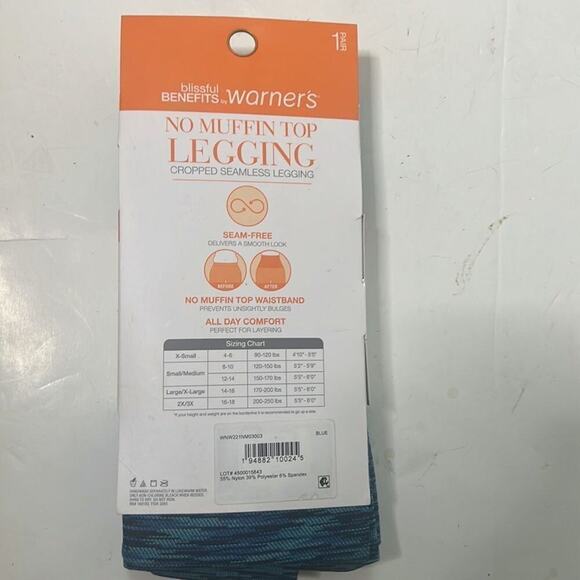 BLISSFUL BENEFITS BY WARNER’S NO MUFFIN TO LEGGING SEAMLESS, CROPPED SZ 2X 3X. - Picture 2 of 6